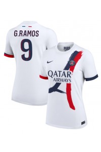 Paris Saint-Germain Goncalo Ramos #9 Voetbaltruitje Uit tenue Dames 2024-25 Korte Mouw